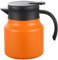 MagiDeal -Kaffeekanne aus Edelstahl, isolierte Teekanne, große Kapazität, doppelwandig, 800 ml, Vakuum-Kaffeekanne für Restaurants, Orange
