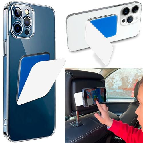 SP StickyPhones Halterung für Finger und Saugnapf, für Handy, selbstklebend, Glas, Holz, Fliesen, Silikon, waschbar, wiederverwendbar, Auto, Tisch, Wand, TikTok, Videos Selfie (Solid-White)