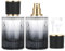 Segbeauty Parfum Flakon Leer, 2 Stück Parfümzerstäuber 50ml, Parfum Reise Zerstäuber, Tragbare Parfümflasche, Zerstäuber Parfüm Glas für Datum, Party, Arbeit (Farbverlauf Schwarz)