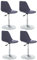HETFTJN Living Room Chairs Küchenstühle Modern Essstühle Loungesessel - Esszimmerstühle 4 STK. Drehbar Lila PP für Küche Büro Speisesaal Esszimmer