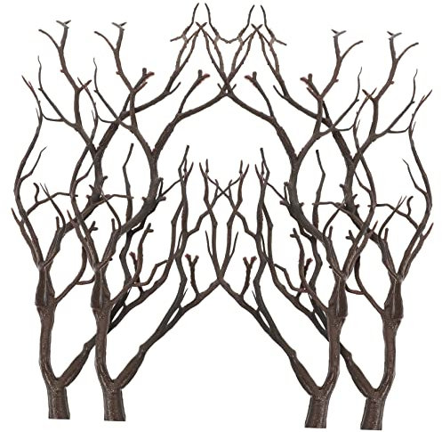 HAWILLOSCH 2 Sets Künstliche Getrocknete Geweih-baumzweige Kunststoff Lebensecht Vielseitige Dekorative Zweige Für Vasen Und Projekte 4 Stück X 2