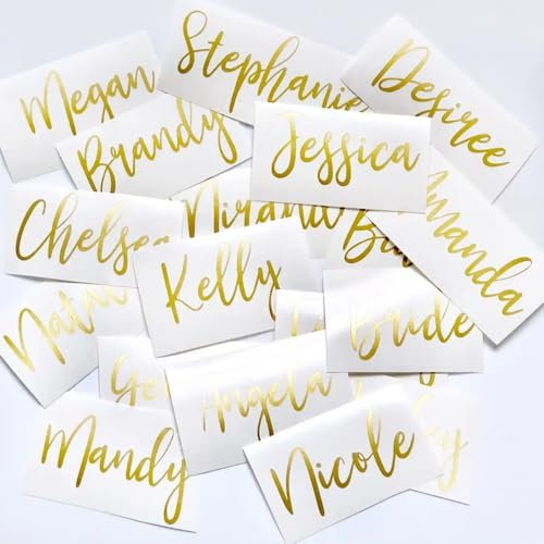 2 Pezzi Nome Personalizzato Adesivi Vinile Decalcomania Per Bottiglia D'acqua O Di Vetro, Personalizzato Sposa Sposo Damigella D'onore Nomi Adesivi, Etichette Calligrafia, Adesivi Di Nozze(10 cm)