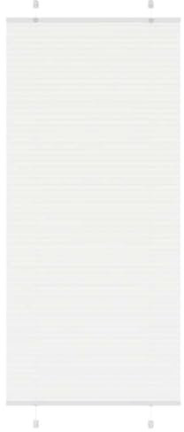 vidaXL Plissee Weiß 90x200 cm Stoffbreite 89,4 cm Polyester, Faltrollo, Klemmfix, Plisseerollo, Jalousie, Rollo, Plisseerollo für Fenster