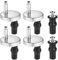 Luabue 4 Pièces Fixation Abattant WC Universel Charniere Abattant WC Fixation Fixation de Siège de Toilette avec Vis Caoutchouc Rechange Charnière de Fixation pour Abattant WC