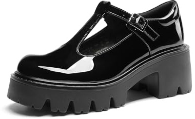 DREAM PAIRS Mary Janes Schuhe | Frauen Chunky Plattform Süß Lolita Prinzessin Schuhe mit T-Riemen