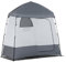 Outsunny Tente de Douche Pop-up, Tente de Toilette Installation instantanée, Portable avec Sac de Transport, 3 Portes, 2 fenêtres, Crochets, Poches, pour extérieur, 220 x 125 x 230 cm, Gris Clair