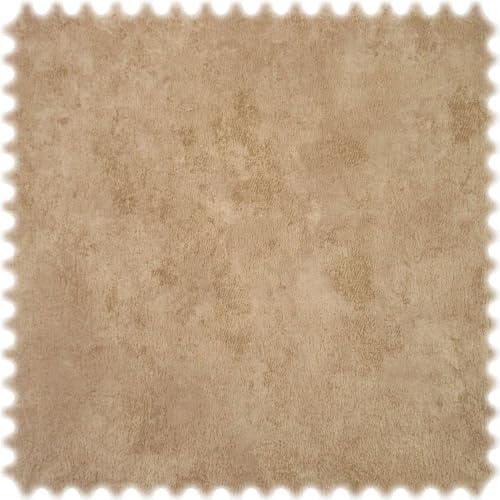 Vintage Samt Velours Möbelstoff Venedig mit Fleckschutz (Beige)