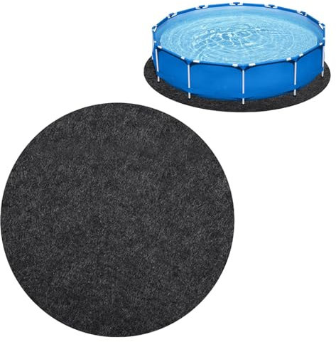 Tappetino idromassaggio 200 cm, base per piscina antiscivolo rotonda, base per piscina antiscivolo impermeabile per esterni, telo di fondo per piscina pieghevole, piastra di protezione per pavimento