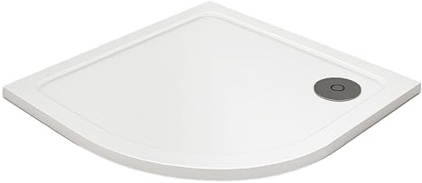 Go Bathrooms Quadrant Shower Tray 900mm Low Profile 30mm Shower Tray Strong Gel Coated Finish Adjustable Height Showering Cubicle Tray | Delton