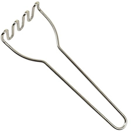 CybrTrayd R&M Mini Potato Masher, Stainless Steel