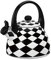 Enamel Whistling Teapot Tea Kettle Teakettle Stovetop, 2.2 Litre - Gourmet Art Diamond Check Design