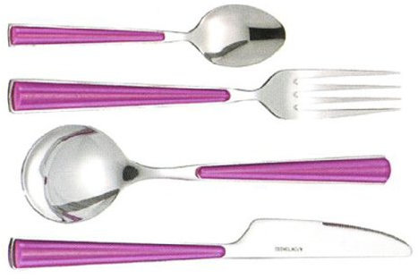 Fontebasso Andrea Set 24 pz Posate Samoa Fucsia