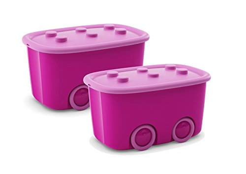 2x Aufbewahrungskisten Spielzeugkisten Aufbewahrungsboxen Funny