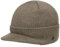 LIERYS Fine Merino Strickcap Damen/Herren - Wintermütze aus Merinowolle - Strickmütze in One Size (54-59 cm) - Mütze mit Schirm Herbst/Winter braun One Size