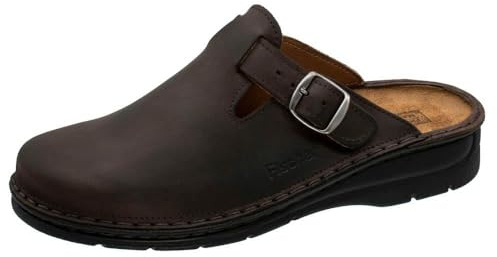 Fischer Markenschuh Herren Pantoletten, Männer Pantoletten,Wechselfußbett,Clogs,Hausschuhe,Men's,Schlupfschuhe,Slipper,Mocca,46 EU / 11.5 UK