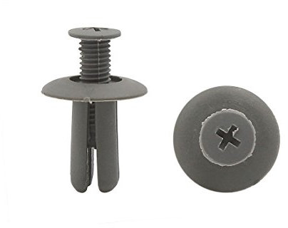 uxcell 100Stk 8mm graues Auto Plastik Schieben Typ Niet-Halter-Befestigungs-Stoßdämpfer-Bolzen