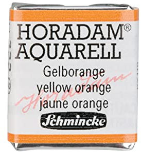 Schmincke – HORADAM® AQUARELL - feinste Künstler-Aquarellfarben, 222 Gelborange, 14 210 044, 1/2 Näpfchen
