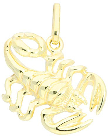 My Gold Anhänger Sternzeichen (Ohne Kette) Echtes Gelbgold 333 Gold (8 Karat) Massiv Gegossen 17mm x 20mm Zodiac Basic