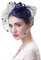 Chapeau de Mariage Bibis Femme Coiffure Bride Fascinator Épingle à Cheveux Nuptiale élégantes en Maille Cocktail Derby Églises Cérémonie Photographe Soirée Déguisement Noël,Marine,TU