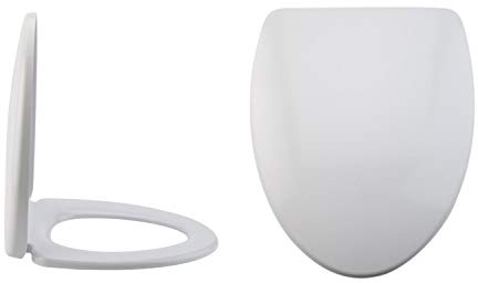 MILANO White Toilet WC Quick Release Soft Close Seat 385 x 465mm | Duroplast Construction. Quick Release Design. Contemporary Style. Soft Close Hinges. Top Fix Installation. Includes Fixings.