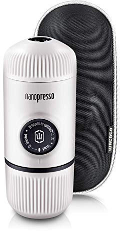 Wacaco Nanopresso® Chill White - cafetera espresso portátil, operada manualmente, perfecta para viajar