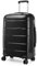 KONO Klein Koffer 55x40x20 Handgepäck Leicht Kabinentrolley Handgepäckkoffer Hartschale Reisekoffer mit 4 Rollen und TSA Schloss, Polypropylen Suitcase Rollkoffer (Schwarz, Koffer M (55cm - 38L))
