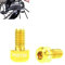 Titanium Alloy Fixed Bolts Screws for Bike Bicycle Front Rear Derailleur Cable M5x9mm (Gold)