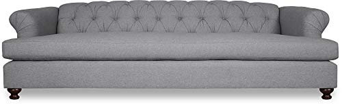 jvmoebel Design Sofa 3 Sitzer Chesterfield Stoff Couch Sofa Polster Sofas Neu Grau Textil