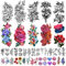 Yazhiji 40 Blatt Wasserdichte temporäre Tattoos Große Blumen Sammlung Dauerhafte gefälschte Tattoo-Aufkleber für Frauen oder Mädchen Schönheitsdekoration