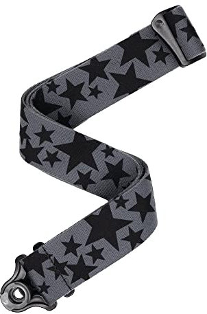 Planet Waves D'Addario Accessories Auto Lock Gitarrengurt - Gitarrengurt mit Verschluss - Locking Guitar Strap - Skater Stars, Polypro