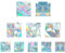 GORGECRAFT 10Pcs Rainbow Window Clings 3D Dekorative Fensterfolie Quadratische Form Antikollisionsfensteraufkleber Türfenster Static Cling Für Küche Esszimmer Schlafzimmer