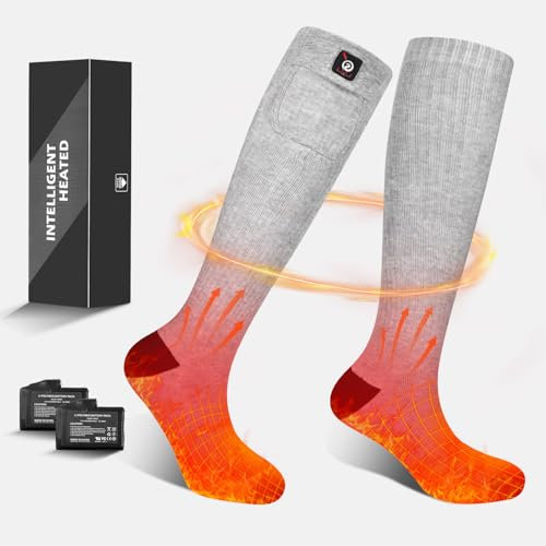 Beheizte Socken für Herren Damen Akku Elektrische Socken im kalten Winter Thermische Heizung für die Jagd Camping Skifahren Wandern Angeln Reiten Motorradfahren