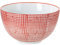 Bol rouge à quadrillage blanc en porcelaine