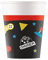 Procos 8 Gobelets en Carton Gaming Party 200 ML - Noir - Taille Unique