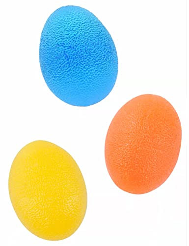 GaoBangM Gel Hand Balls - 3 Pcs Finger, Wrist Arthritis Hand Therapy Squeeze Exercise Stress Balls for Grip Strengthen and Stress Relief