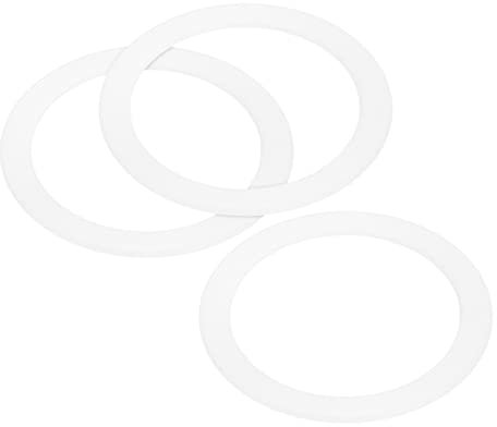 sourcing map Junta de sellado para cafetera, anillo de silicona blanco de repuesto, 62 x 80,5 x 2,5 mm, para cafetera de 9 tazas, paquete de 3