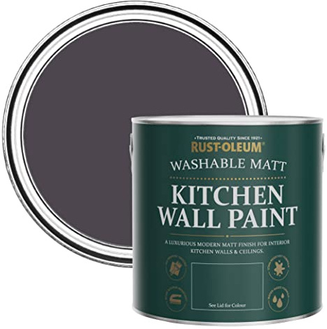Rust-Oleum Purple Washable Kitchen Wall Paint in Matt Finish - Grape Soda 2.5L