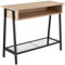 tectake Konsolentisch mit Staufach, Konsole, 100 x 35 x 80,5 cm, Holz Flurtisch Sideboard mit Gitterablage, Industrie-Design, schwarzes Metallgestell in Trapezform (Industrial Holz hell, Eiche Sonoma)
