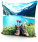 heimtexland ® Outdoorkissen Bedruckt 45x45 Garten Lounge Dekokissen Outdoor Lotus Effekt Typ742 Alpen Stiefel