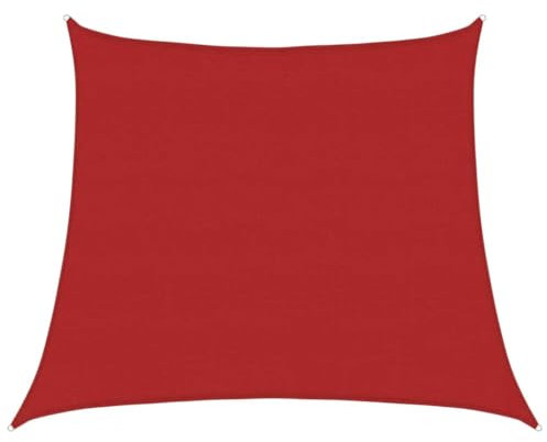 vidaXL Voile d'Ombrage Protection Voile Solaire Voile de Parasol Anti UV Jardin Patio Terrasse Balcon Extérieur 160 g/m² Rouge 4/5x4 m PEHD