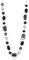 FULU AUTUMN Lange Perlenkette Damen Boho Lange Stein Kette Statement Schmuck Beste Freundin Geschenke(10-Black)