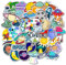 50 Stück Cartoon Planet Sticker Set - Wasserdichte Aufkleber mit Astronauten und Raketen für Kinder, Teens, Erwachsene - Laptop, Auto, Skateboard, Wasserflasche, Scrapbook Dekoration