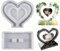 DIY Harz Formen Silikon Gießform Resin Herzförmig Bilderrahmen Silikonform mit Sockel Herz Silikonform Epoxidharz Formen für DIY Hochzeit Jubiläumsgeschenk Haus Dekoration (DIY Harz Formen A) (A)