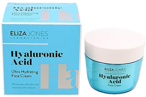 Eliza Jones Laboratories Eliza Jones Gesichtstagescreme 50 ml, Intensive Feuchtigkeitsversorgung, Faltenprävention und Strahlender Hauteffekt (Hyaluronic Acid Ultra Hydrating)