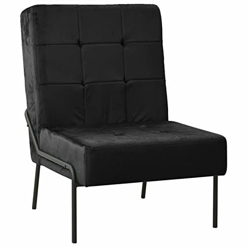 CIADAZ Relaxstuhl 65x79x87 cm Schwarz Samt, Kinosessel, Ohrensessel, Heimkino Sofa, Schlafsessel, Relax Sessel, Tv Möbel, Seniorensessel