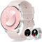 Erkwei Smartwatch Damen mit Bluetooth Anrufe 1.32 Fitness Tracker mit Schrittzähler Pulsmesser SpO2 Schlafmonitor Menstruationszyklus Fitnessuhr Sportuhr für iOS Android