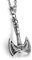 GTHIC Halsketten mit Wikinger-Axt-Anhänger aus Edelstahl für Männer und Frauen, nordischer Raben-Schmuck, Geschenke, 60 cm, Silber