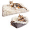 Sunydog Cat Blanket Pet Blanket Cat Beds, Washable Cat Blanket, 2 in 1 Convertible Cat Blankets for Indoor Cats, Warming Comfortable Cat Bed Blanket Cushion for Small Dogs and Cats (White)