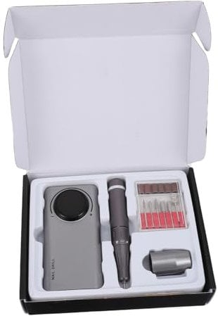 POPETPOP Nail Polisher Electric Tool Glazing Nail Art Polisher Electric Trimmer Manicure Women Nail Glass Dog Glass Nail File Nail Trimmer Charging Mode Electrical Tools Abs