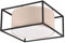 Trio Leuchten Deckenleuchte Ross 603100244, Metall Schwarz matt, Schirm Stoff Beige, exkl. 2x E27